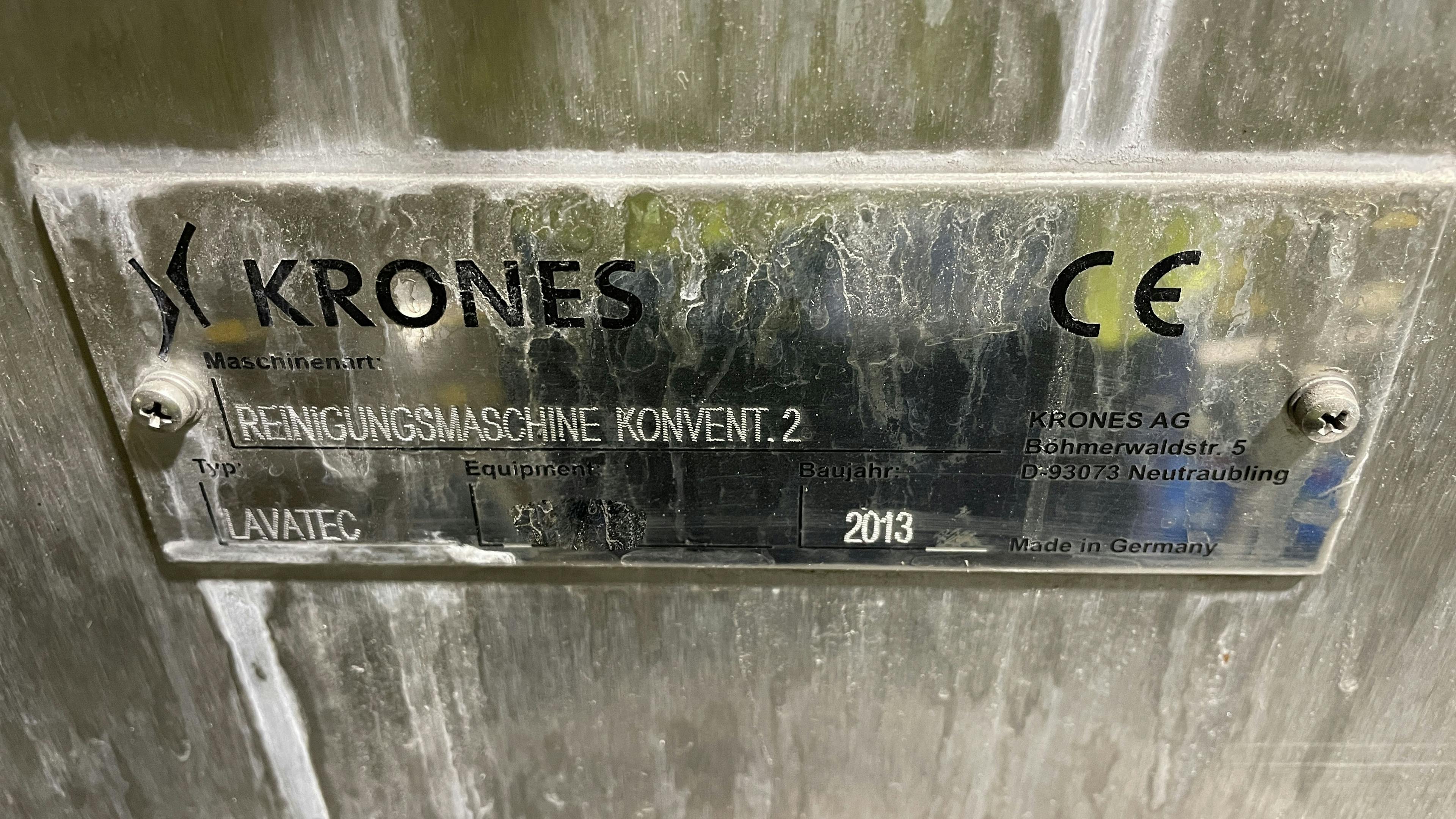 Výrobní štítek společnosti Krones Lavatec