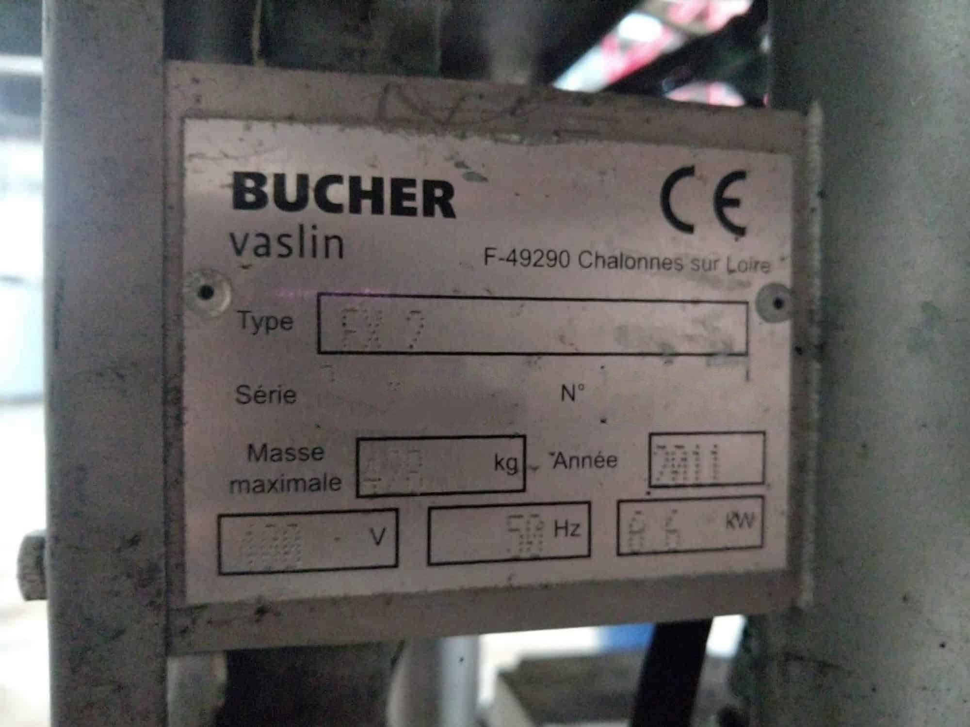 Výrobní štítek Bucher Flavy FX - FX2