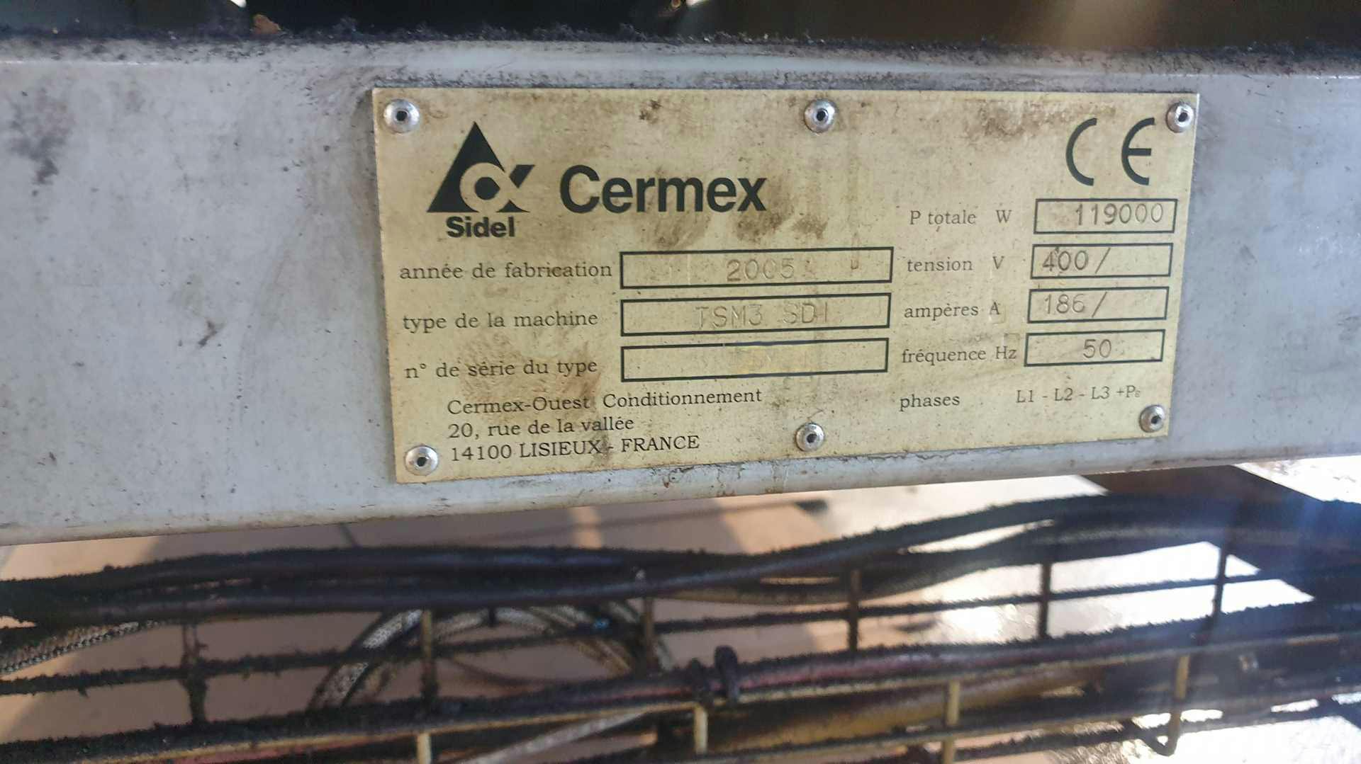 Výrobní štítek SIDEL CERMEX TSM3 SDI